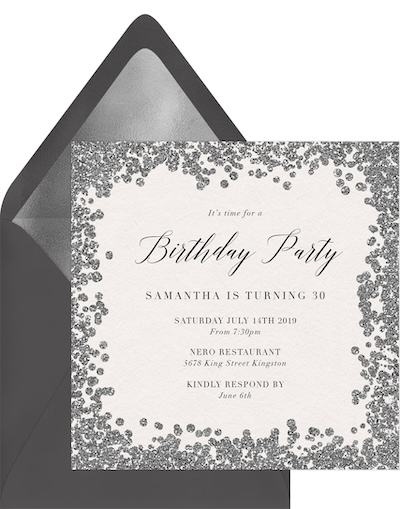 Glitter Paint Invitation