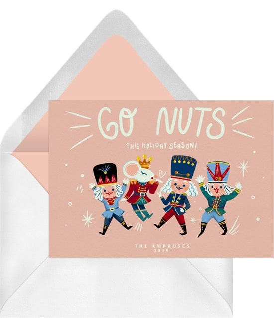 Holiday message to clients: Go Nuts Card