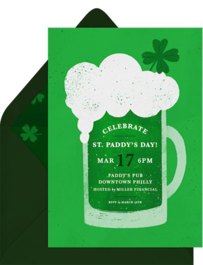 Green Beer Invitation