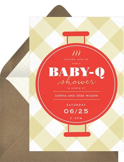 Summer baby shower themes: Grill and Chill Invitation