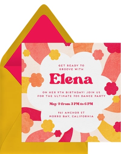 Groovy Florals Invitation