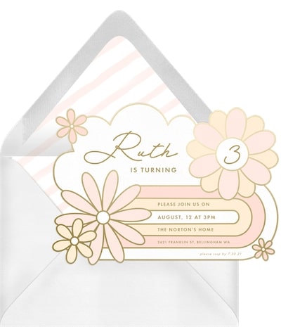 Groovy Flowers Invitation