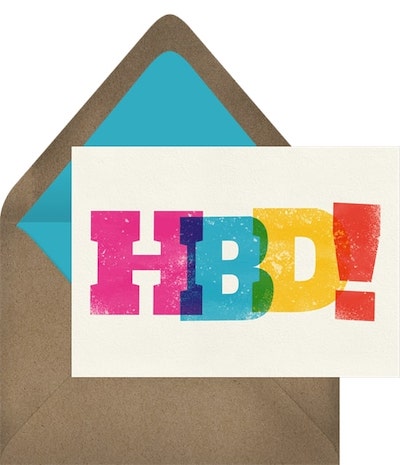 Happy birthday wishes for him: HBD Card