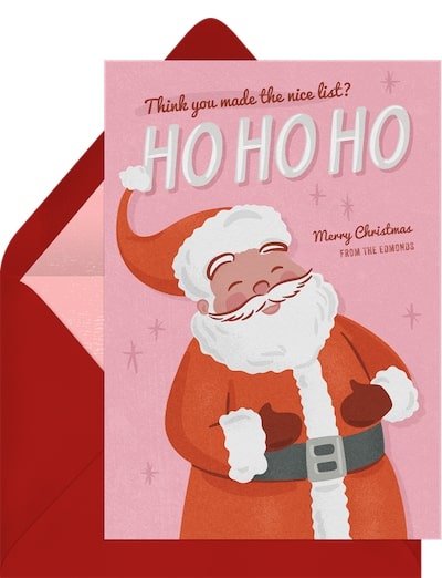 Funny Christmas cards: HO HO HO Card