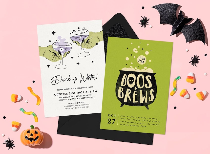Halloween party invite wording: Halloween party invitation cards