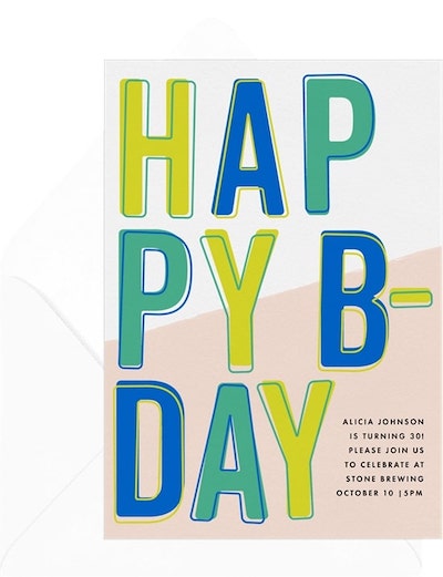 30th birthday ideas: Happy B-Day Invitation