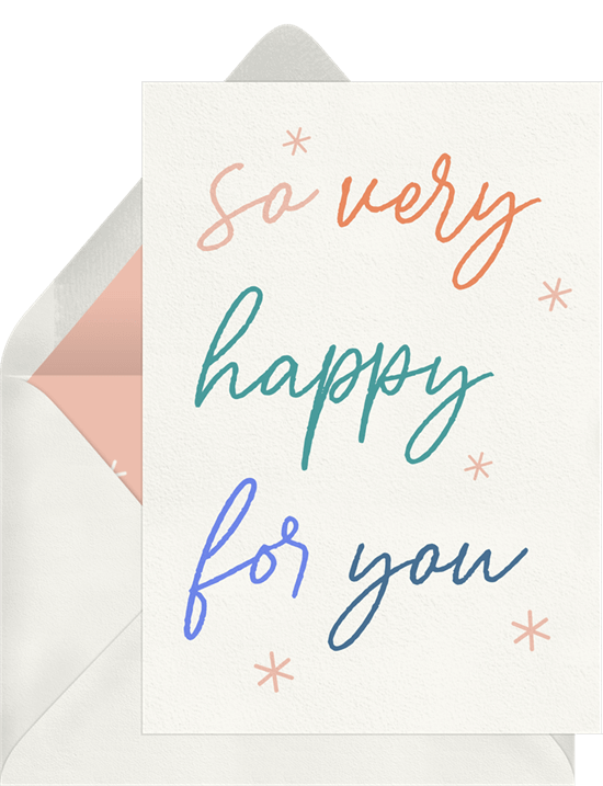 Wishing you the best: So Very Happy For You card