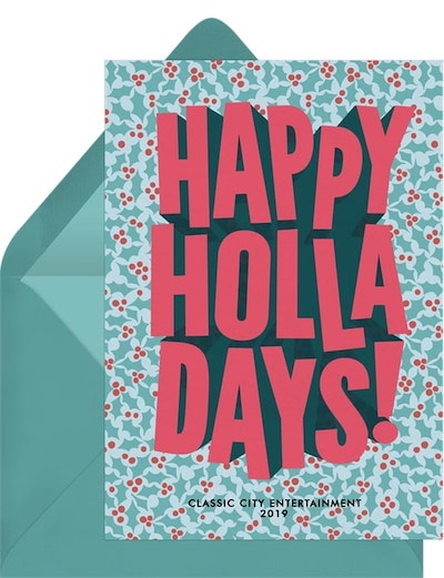 Happy Holla Days Card