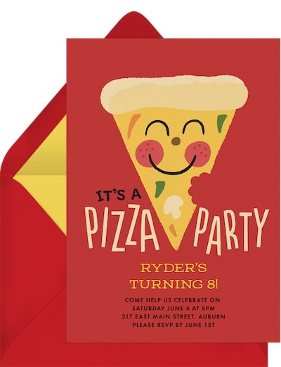 Happy Pizza Invitation