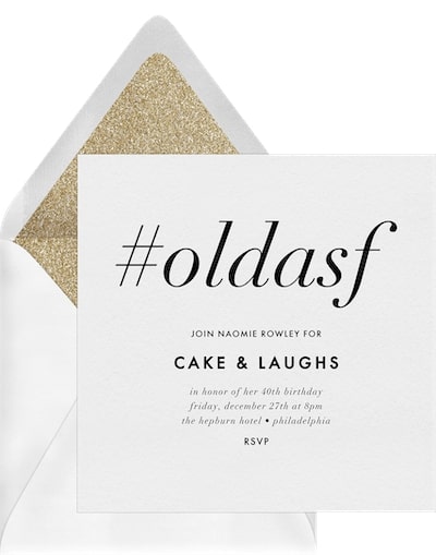 Hashtag Old Invitation