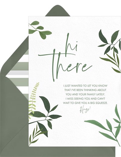 Encouragement card: Hi There Card