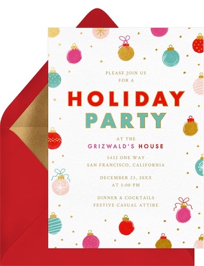 Holiday Whimsy Invitation