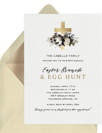 Easter invitations: Holy Florals Invitation