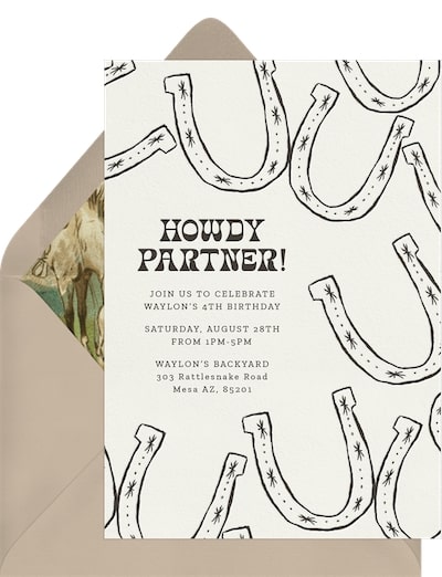 Howdy Partner Invitation