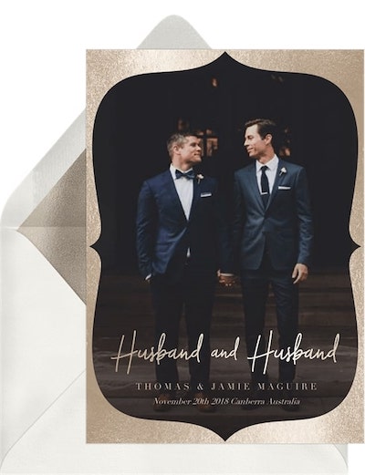Husband and Husband Announcement