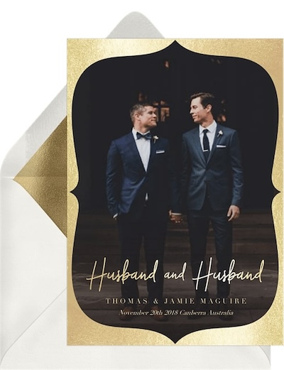 Husband and Husband Announcement