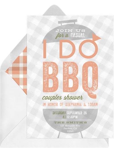 Engagement party invitations: I Do BBQ Invitation