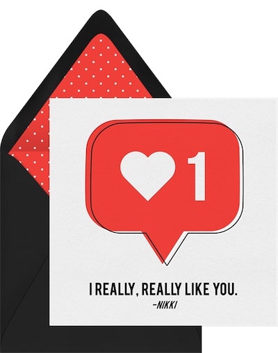 valentine messages for boyfriend: I Like You Card