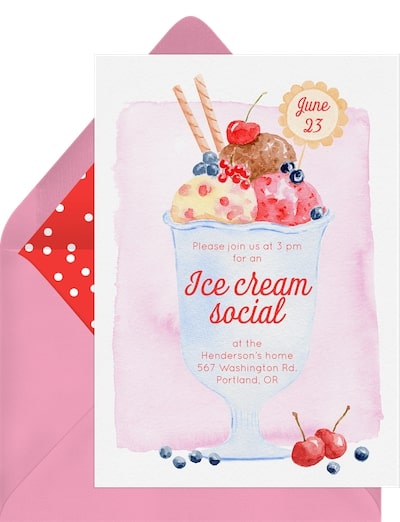 Ice Cream Soda Card