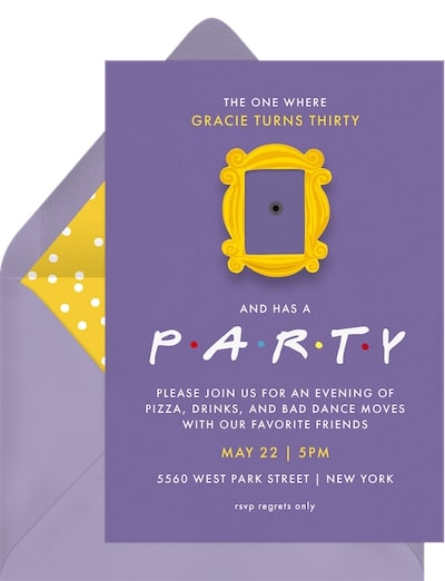 Birthday dinner invitation: I'll Be There For You Invitation