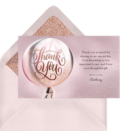 Hostess thank store you note wording