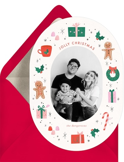 Christmas card ideas: Jolly Holiday Icons Card