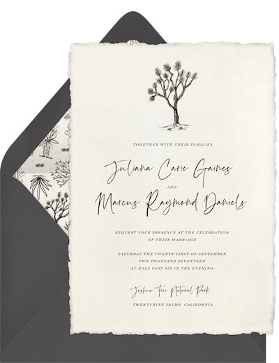 Joshua Tree Invitation