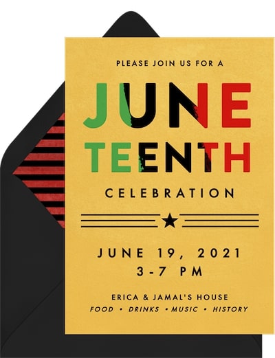 Juneteenth Celebration Invitation