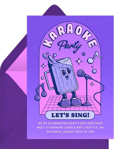 Karaoke Party Invitation