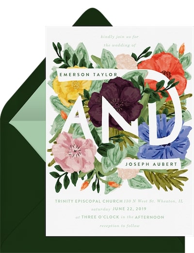 Reception invitations: Layered Florals Invitation