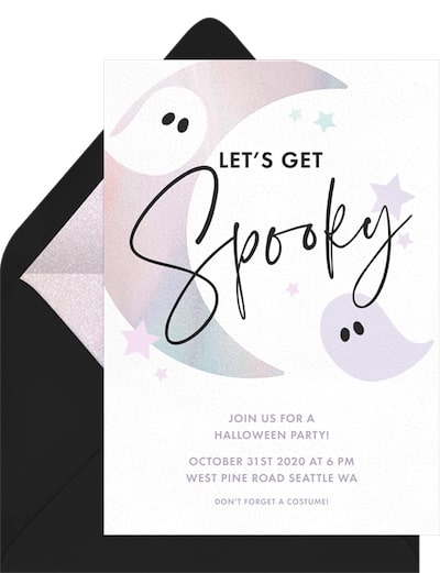 Fall birthday party ideas: Let’s Get Spooky Invitation