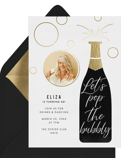 30th birthday invitations: Let's Pop the Bubbly Invitation