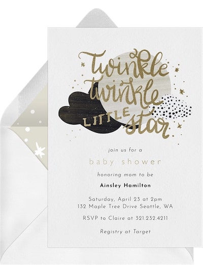 Lettered Twinkle Twinkle Invitation
