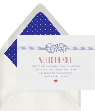 Letterpress Knot Announcement