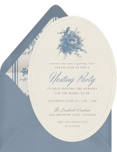 Letterpress Nest Invitation