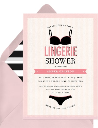 Lingerie Stack Invitation