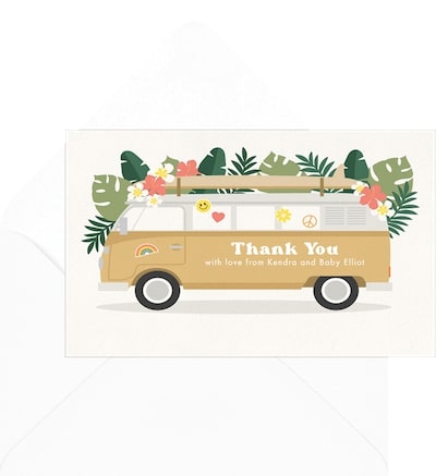 Little Surfer Thank You Note