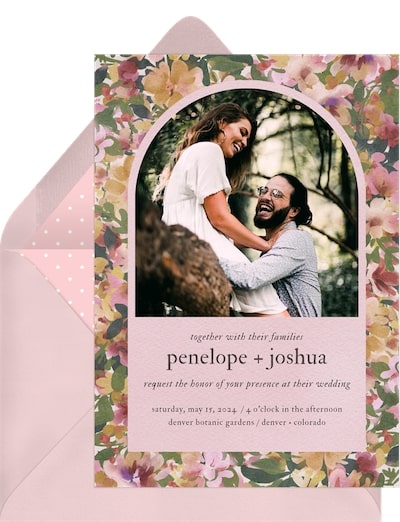 Lush Floral Arch Invitation