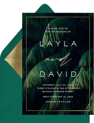 Lush Foliage Invitation