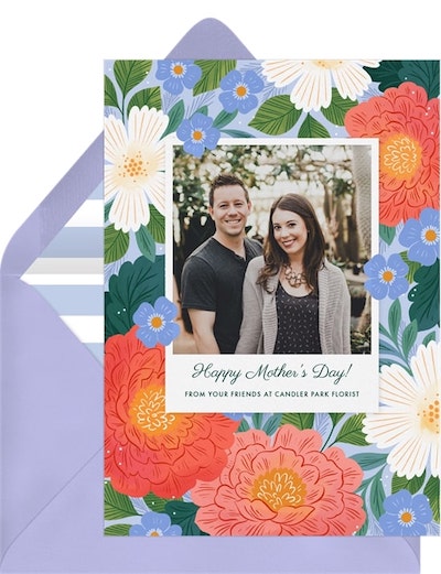 Mothers Day ecard: Lush Peonies Card