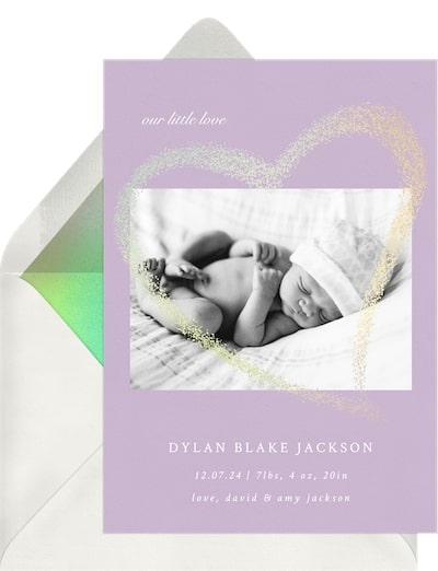 New baby congratulations message: Magical Love Announcement