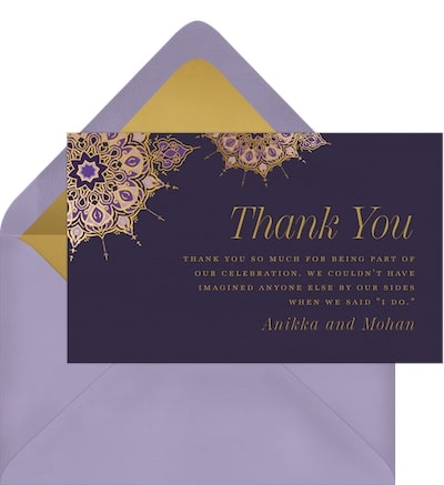 Magnificent Medallion Thank You Note