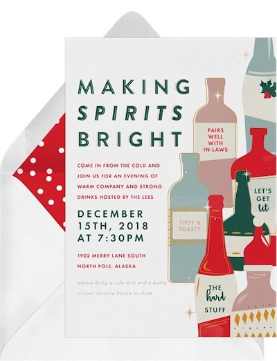 Make Spirits Bright Invitation