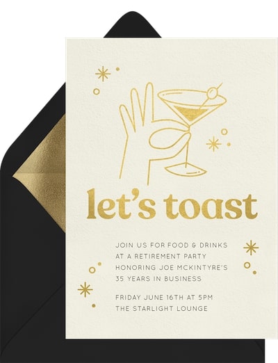 Martini Toast Invitation