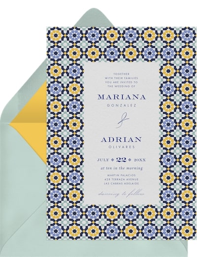 Mediterranean Tiles Invitation