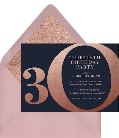 30th birthday ideas: Milestone 30 Invitation