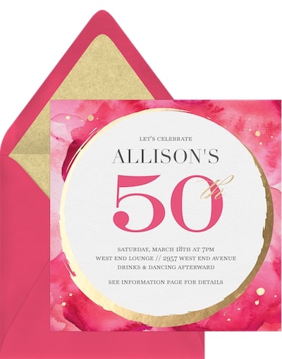 Milestone Circlet Invitation