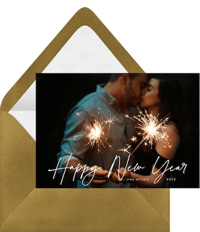 New Years greetings: Minimal New Year Card