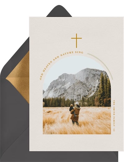 Modern Arch Cross Card