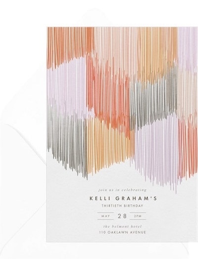 30th birthday ideas: Modern Fringe Invitation